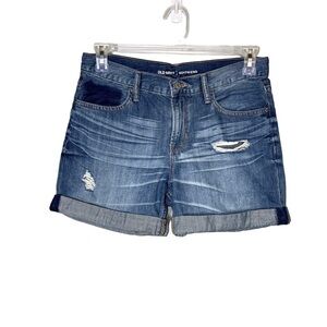 Old Navy Boyfriend Cuffed Denim Shorts